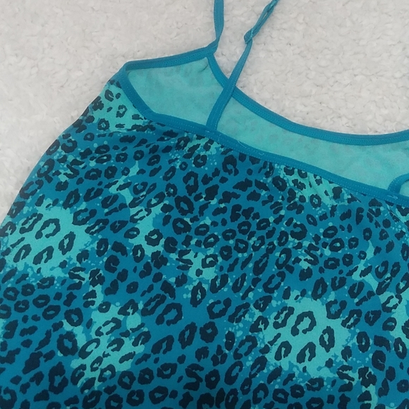 Blue Leopard Spaghetti Shirt - Picture 4 of 6